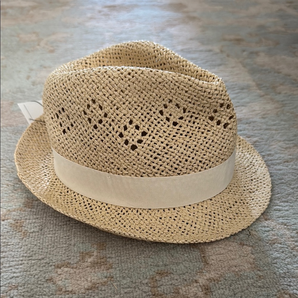 H&M Natural Straw Hat with Beige Band